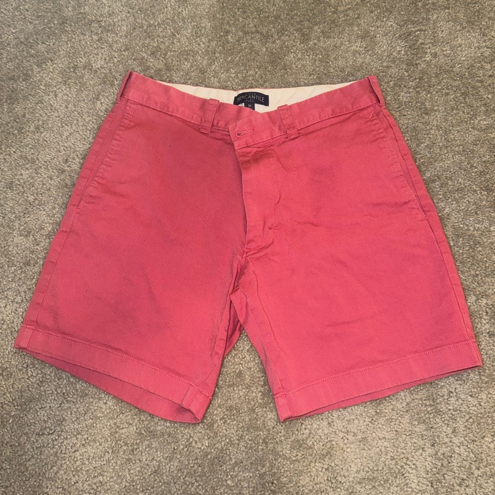 J. Crew Mercantile Flex Pink Shorts Size 31 Waist 7” inseam
